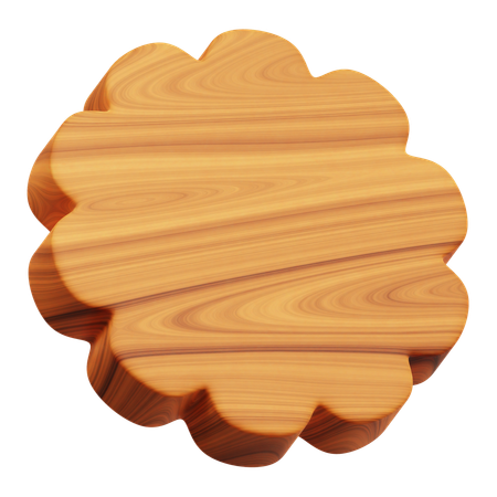 Wooden Abstract Shape  3D Icon