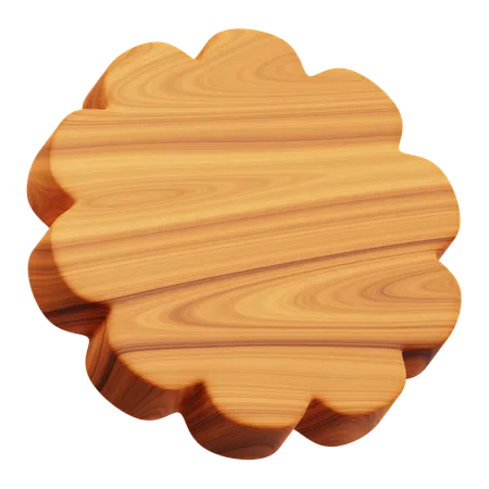 Wooden Abstract Shape  3D Icon