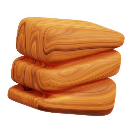 Wooden Abstract Shape  3D Icon