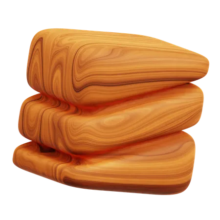 Wooden Abstract Shape  3D Icon