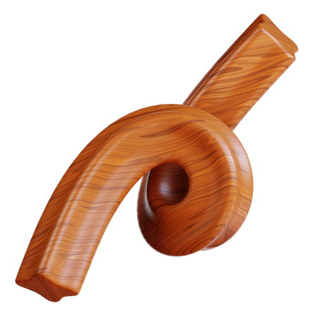 Wooden Abstract Shape  3D Icon
