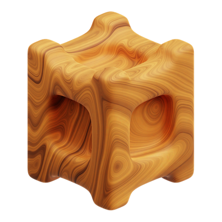 Wooden Abstract Shapes  3D Icon