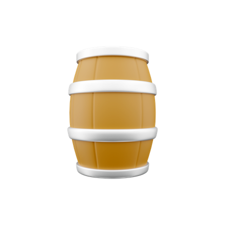 Wooden Barrel  3D Icon