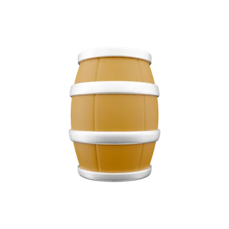 Wooden Barrel  3D Icon