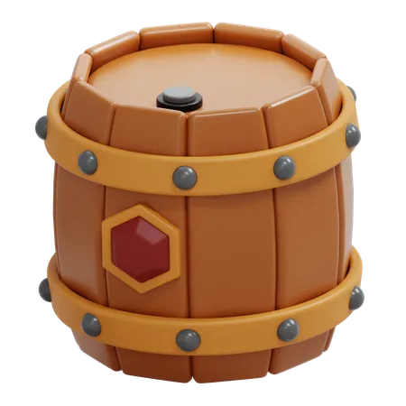 WOODEN BARREL  3D Icon