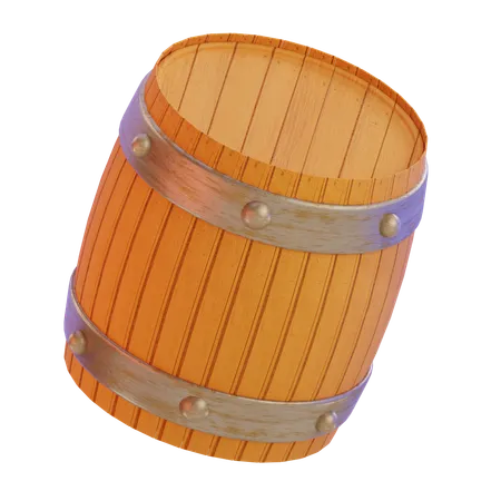 Wooden Barrel  3D Icon