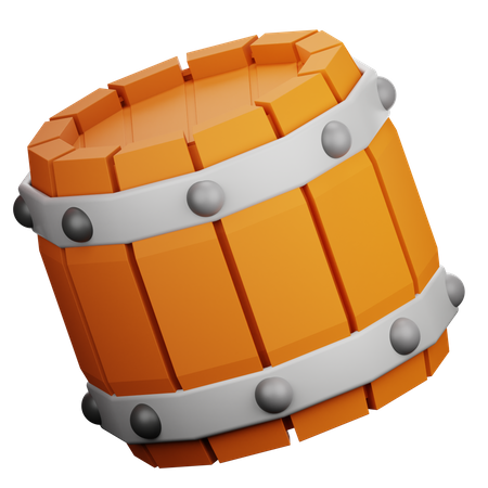 Wooden Barrel  3D Icon