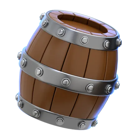 Wooden Barrel  3D Icon