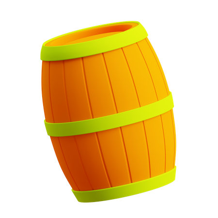 Wooden Barrel  3D Icon