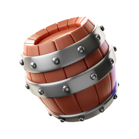 Wooden barrel  3D Icon