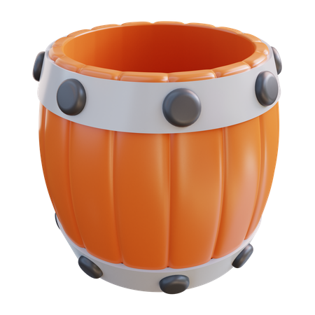 Wooden Barrel  3D Icon
