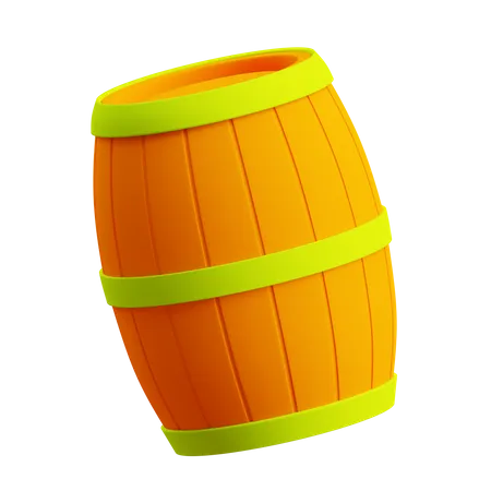 Wooden Barrel  3D Illustration