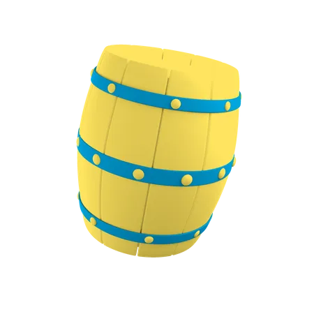 Wooden Barrel  3D Illustration