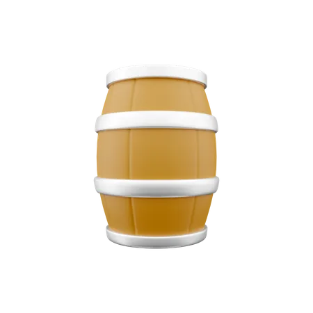 3 D Render Barrel 3 D Rendering Wooden Barrel 3 D Render Alcohol Barrel On White Background 3D Icon