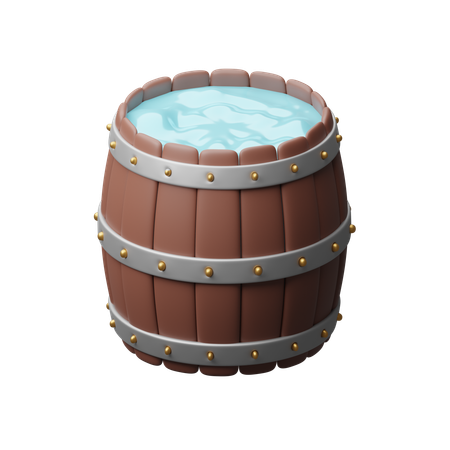 Wooden barrels  3D Icon