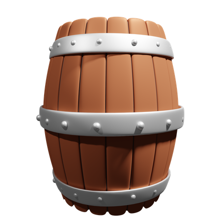 Wooden Barrels  3D Icon