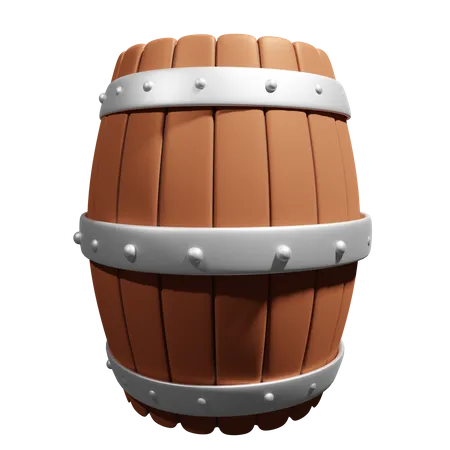 Wooden Barrels  3D Icon