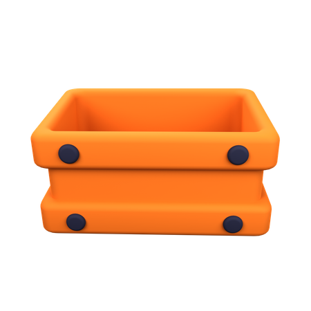 Wooden Basket  3D Icon