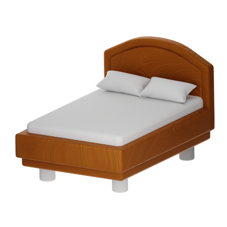 木製ベッド  3D Icon