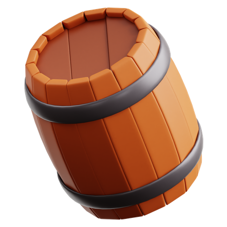 Wooden Beer Barrel  3D Icon