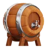 Wooden Beer Barrel