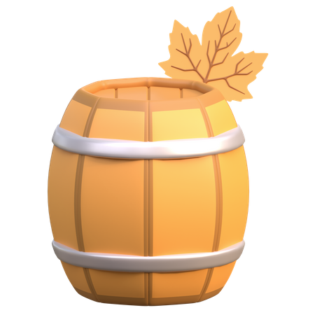 Wooden Beer Barrel  3D Icon