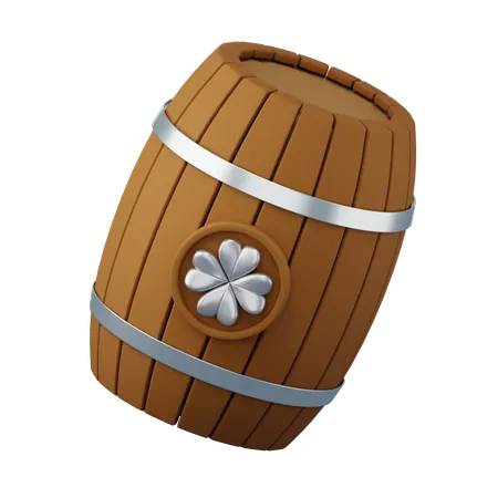 Wooden Beer Barrel  3D Icon