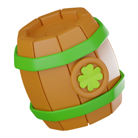 Wooden Beer Barrel  3D Icon