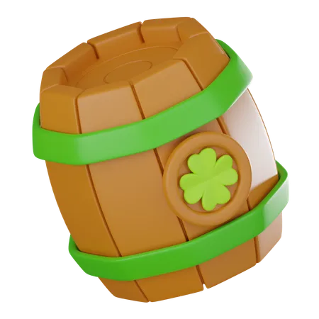 Wooden Beer Barrel  3D Icon