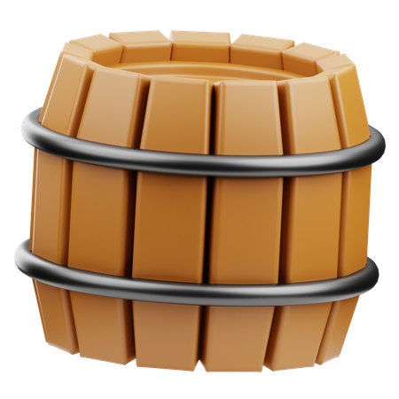 Wooden Beer Barrel  3D Icon