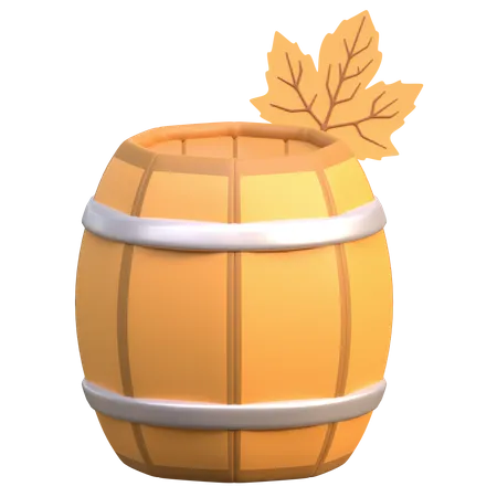Wooden Beer Barrel 3D Icon