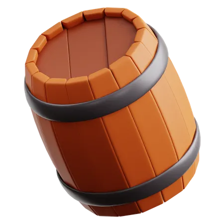 Wooden Beer Barrel  3D Icon
