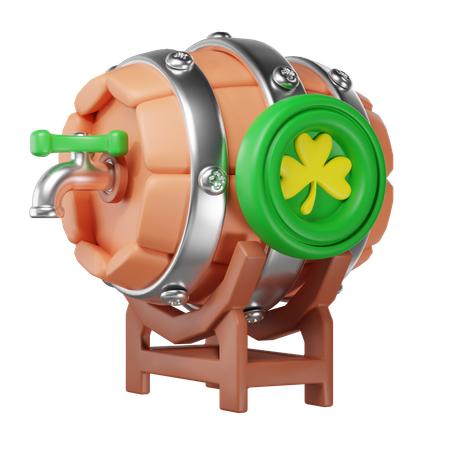 Wooden Beer Jug  3D Icon
