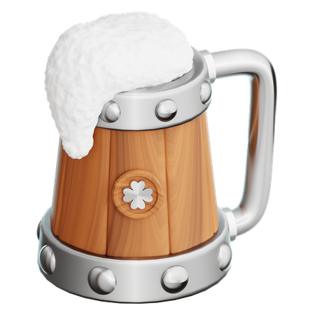 Wooden Beer Mug  3D Icon