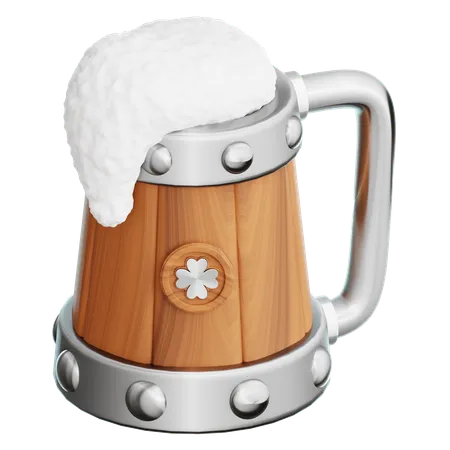 Wooden Beer Mug  3D Icon