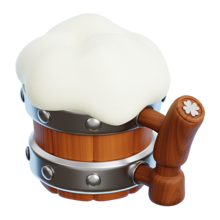 Wooden Beer Mug  3D Icon