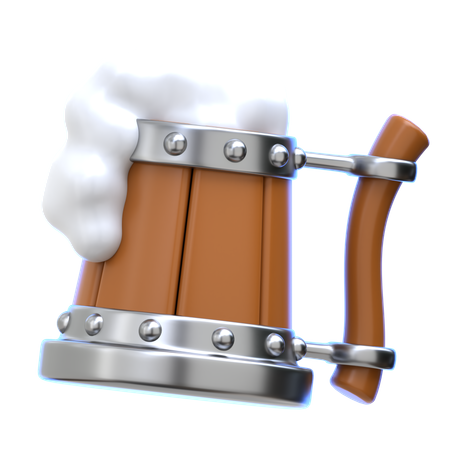 Wooden Beer Mug  3D Icon