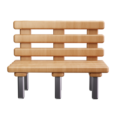 Wooden Bench  3D Icon