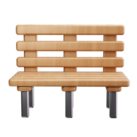 Wooden Bench  3D Icon