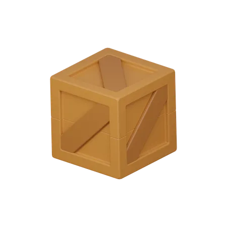Wood Box 3 D Icon 3D Icon