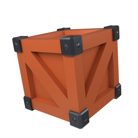 Wooden Box  3D Icon