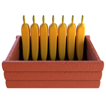 Wooden Box  3D Icon