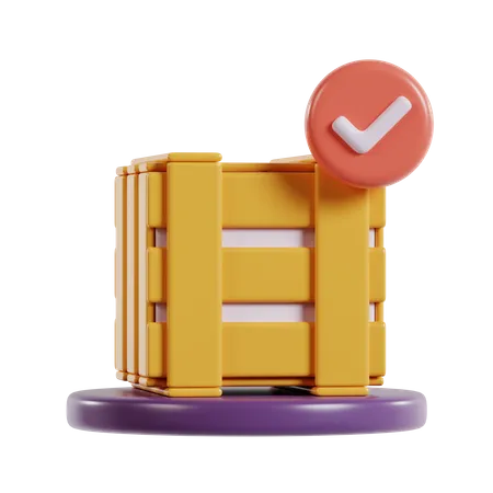 Wooden Box  3D Icon