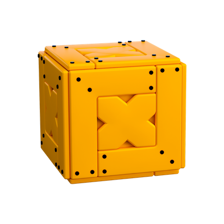 Wooden Box  3D Icon