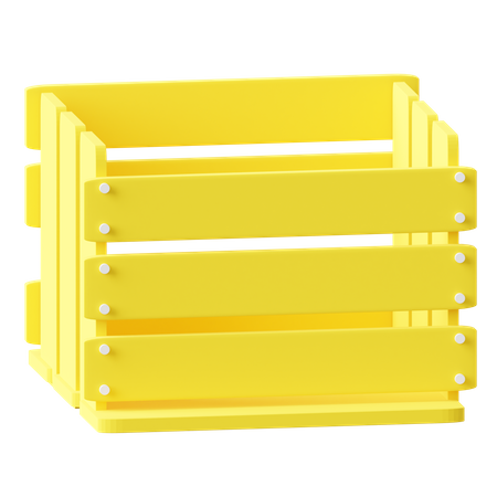 Wooden Box  3D Icon