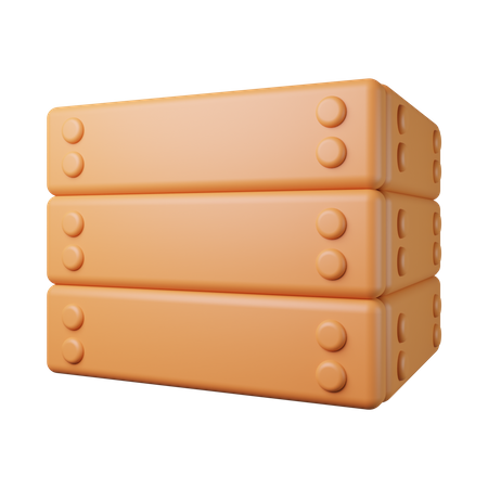 Wooden Box  3D Illustration
