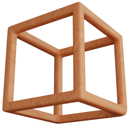 3 D Rendering Wooden Box Isolated 3D Icon