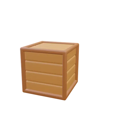 Wooden Box Ecommerce Icon 3 D Illustration 3D Icon