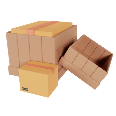 Wooden Box Package  3D Icon