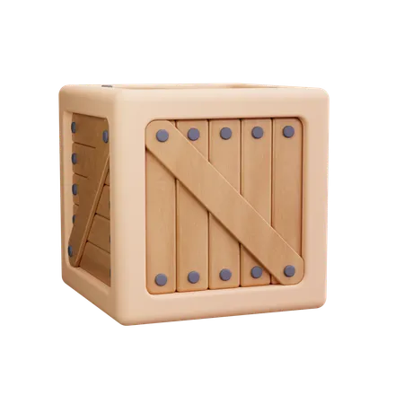 Wooden Boxes  3D Icon